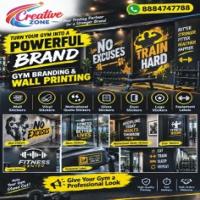 Printing Services for Gym | Gym Logo | Shaker Protein Bottle  Printing | 674